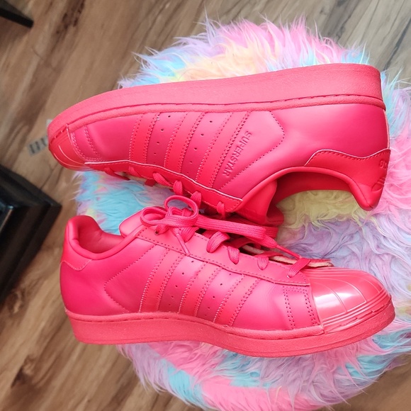 Adidas Originals Superstar Sneakers Red Size M8 W9 2016 collection Retro - Picture 7 of 13